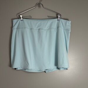 Performance Light Blue Skort with Built-In Shorts
